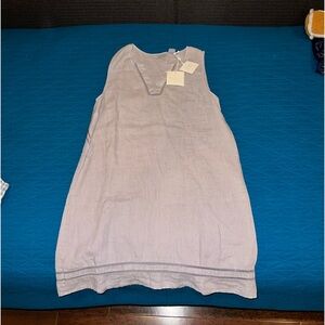 Blue washed shift dress